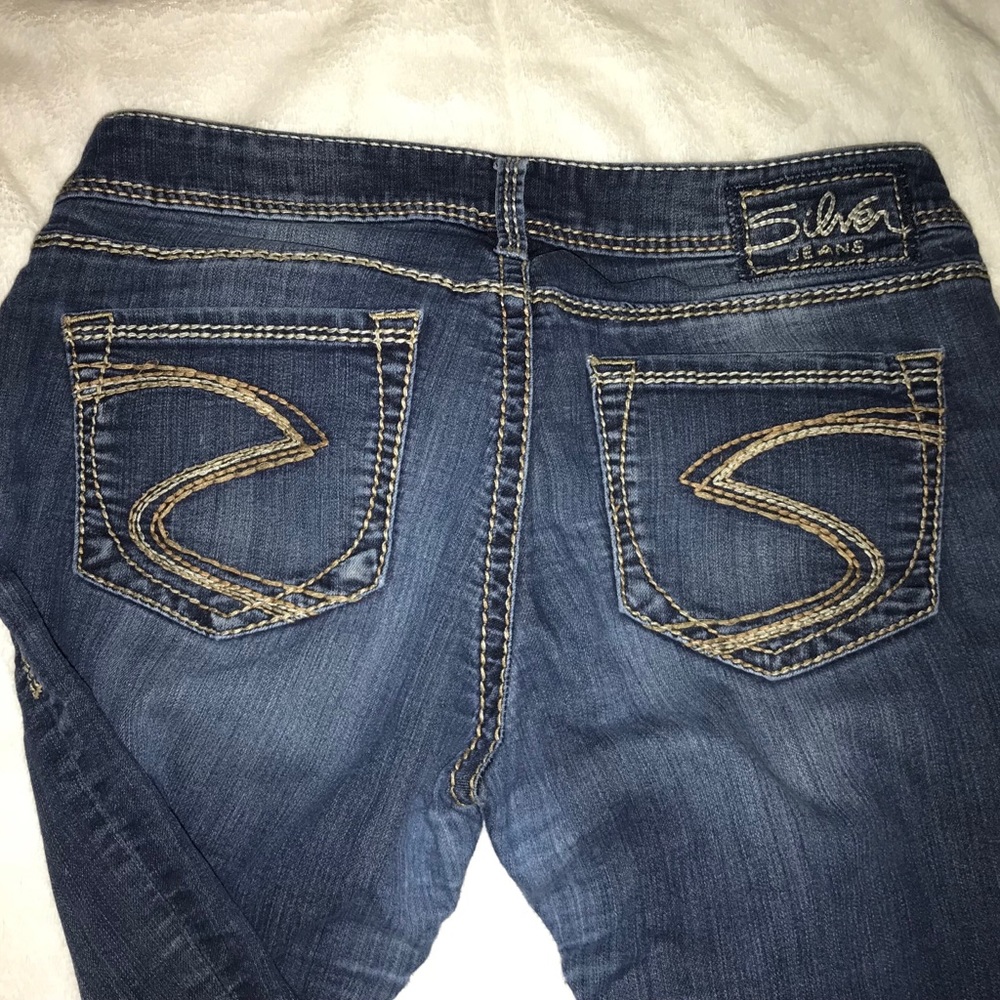 Silver Straight Jeans